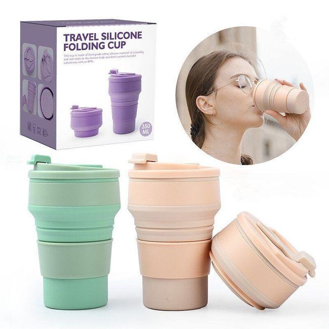 Silicone folding cup easy taking 350ml 4 colors BQ_C008 1