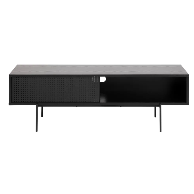 Czarny metalowy stojak pod telewizor 140x45 cm Angus ZO_244078 1