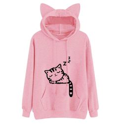 Разкошен пуловер с котешки уши - 4 цвята
