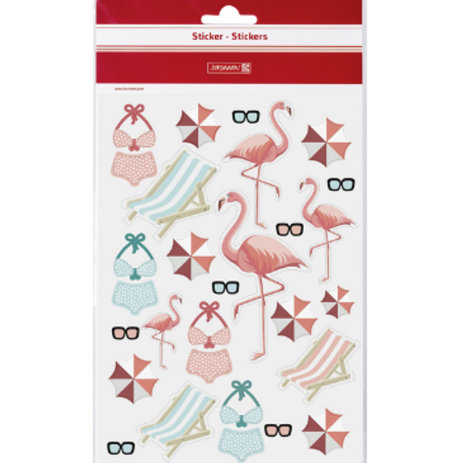 Autocolante decorative Summer Flamingo 30pcs ZO_255679 1