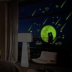 Svítící samolepka na zeď s romantickým motivem