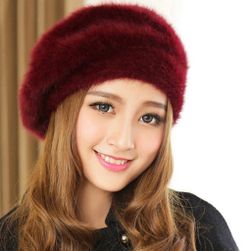 Зимна дамска шапка/барета - 8 цвята лилаво ZO_ST05760