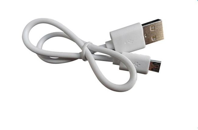 Cablu de încărcare / cablu de date micro USB în alb (30 cm) 1