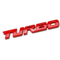 3D nalepnica za automobil Turbo