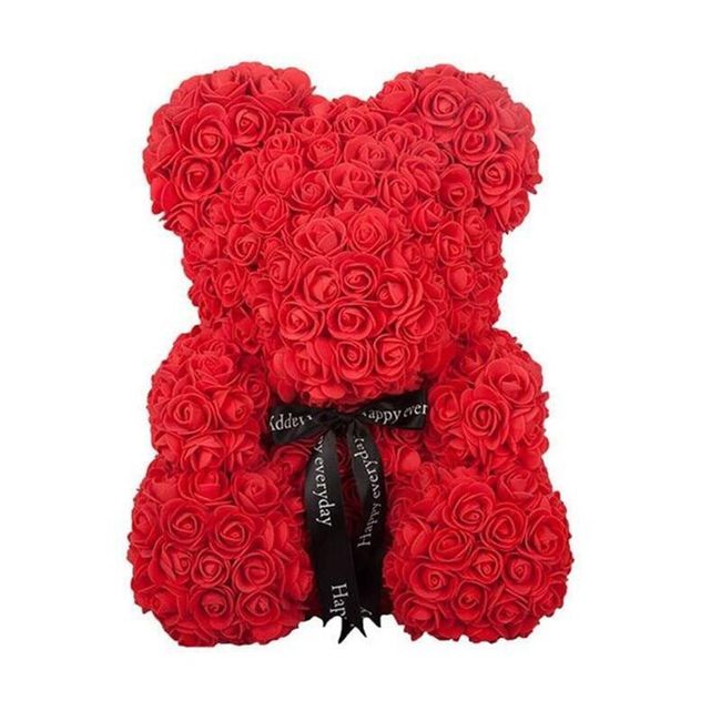 Niedźwiadek ze sztucznych róż Michal 1