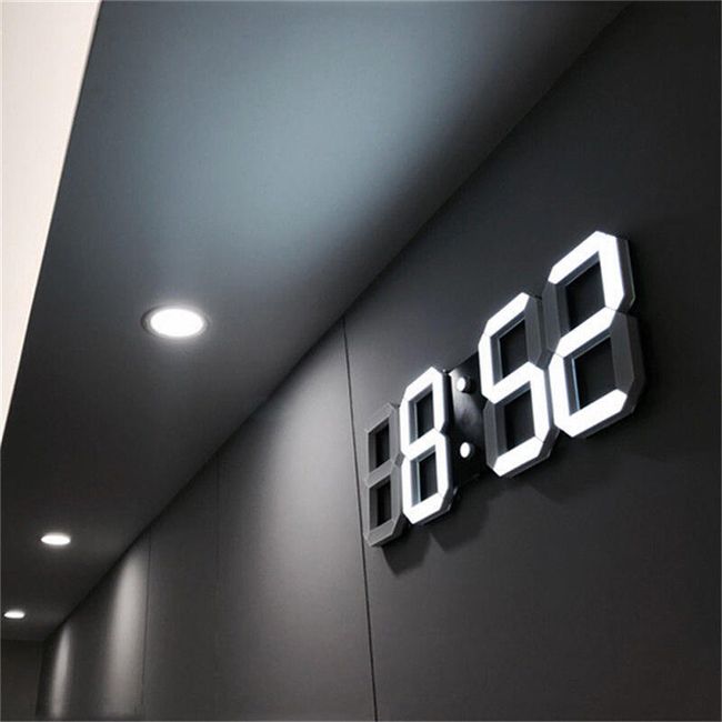 LED digitální hodiny na zeď - 8 variant 1