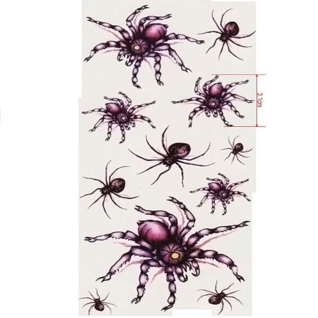 Dočasné tetování - sada pavoučků 1
