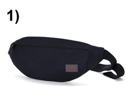 Практична мъжка чанта за рамо - 1) Черно