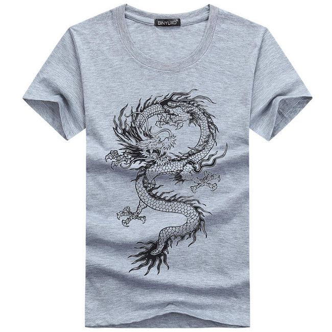 Pánské trička s čínským drakem - 4 barvy 1