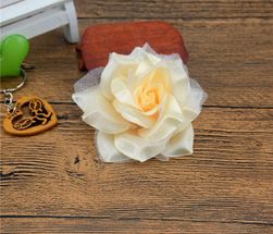 Dekoracyjna róża z materiału - 10 sztuk