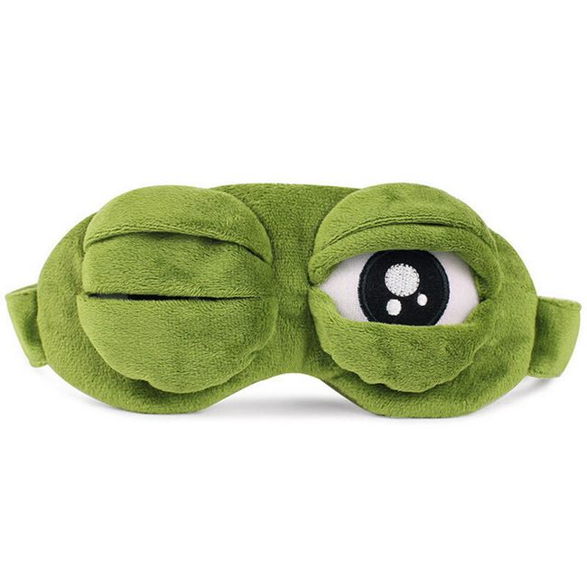 3D pluszowa maska na oczy - żabie oczy 1
