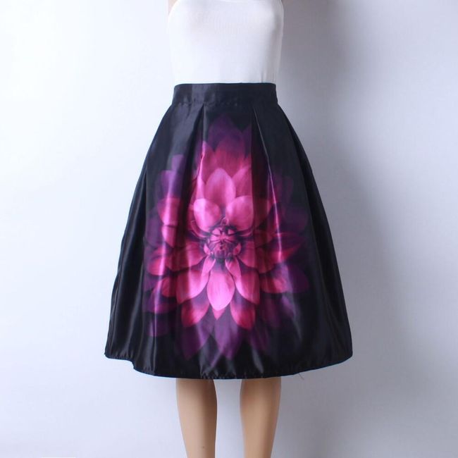 Plisovaná dlhšia sukňa s rôznymi vzormi 1