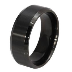Černý hladký prsten v několika velikostech