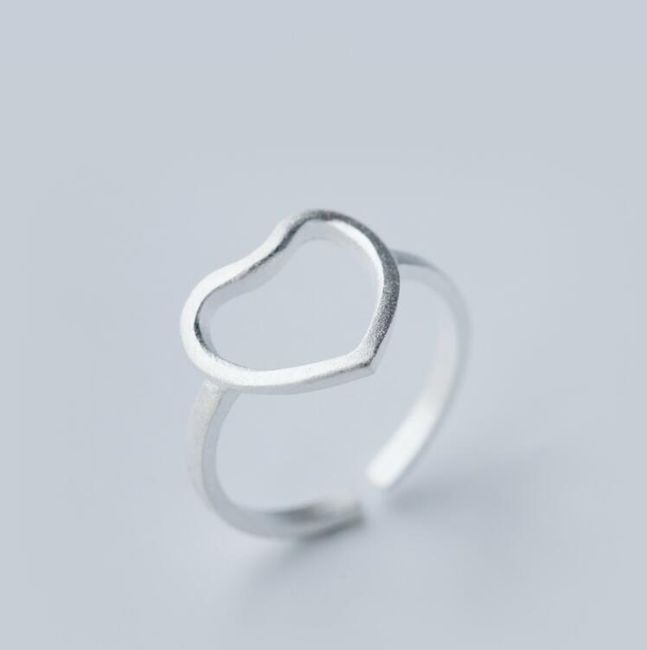 Ženski prsten jednostavnog srca 1