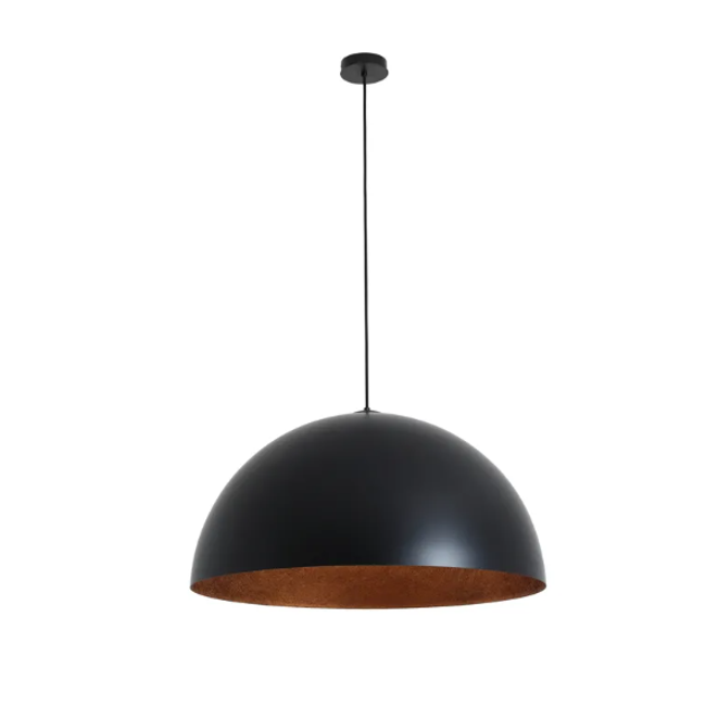 Czarna lampa wisząca z detalami w kolorze miedzi CustomForm Lord, 70 cm ZO_240280 1