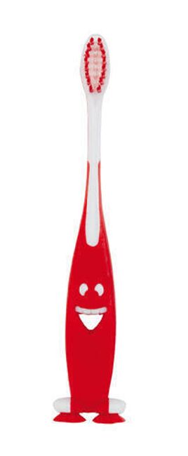 Dětský veselý zubní kartáček - červený 1
