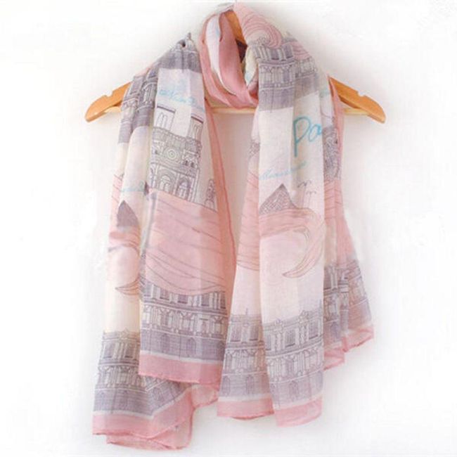 Модерен шал в розово, цвят: ZO_223014-SED 1