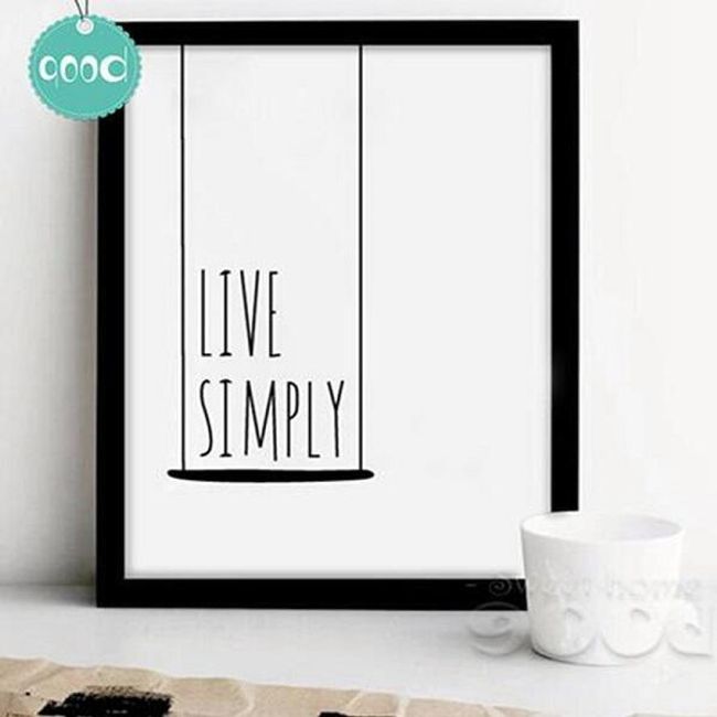 Plakát s nápisem Live Simply 1
