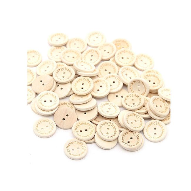 Дървени копчета - 100 бр 1