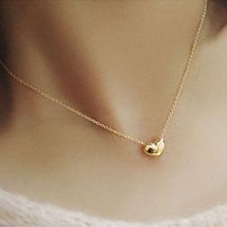 Necklace with a small heart - zlatá barva