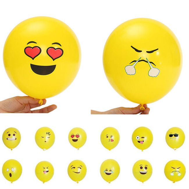 Nafukovací balonky s motivy smajlíků - 100 ks 1
