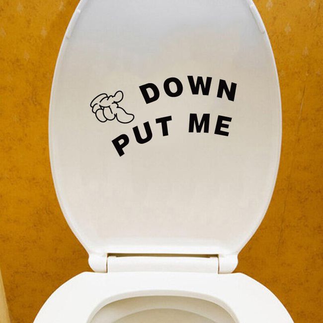 Забавен стикер за тоалетна PUT ME DOWN 1