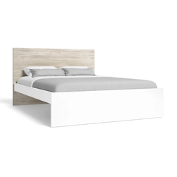 Bílá/přírodní dvoulůžková postel v dekoru dubu 140x190 cm Sahara – ZO_252775