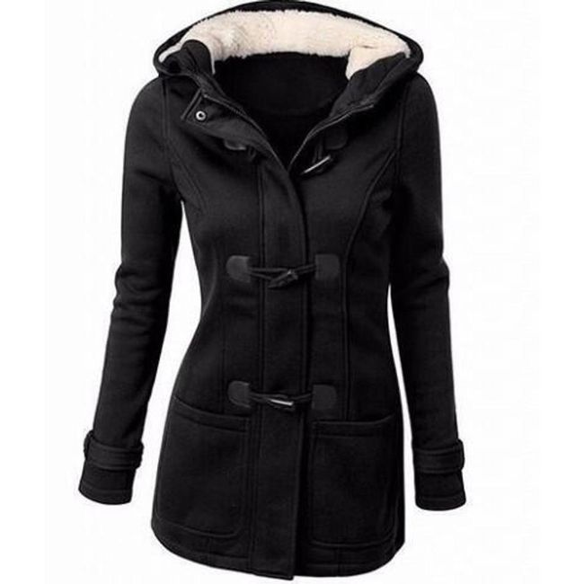 Női Bella kabát stílusú pulóver gombokkal fekete - S méret, XS - XXL méretek: ZO_235614-M 1