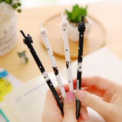 Długopis żelowy z kotem - czarny ołówek