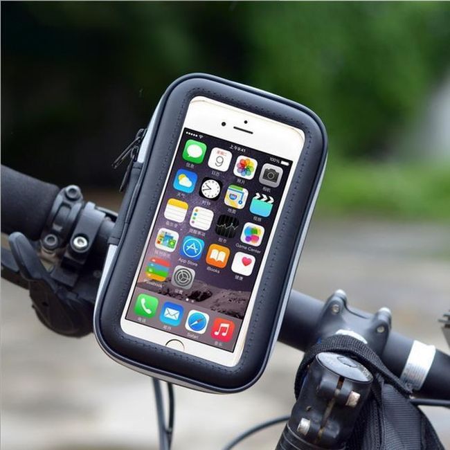 Suport impermeabil de telefon cu prindere la ghidonul bicicletei 1
