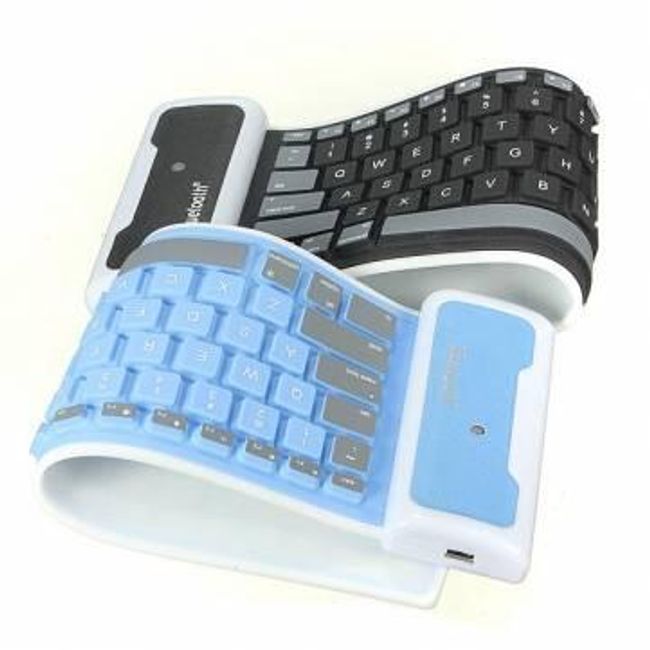Silikonová skládací bluetooth klávesnice - 2 barvy 1