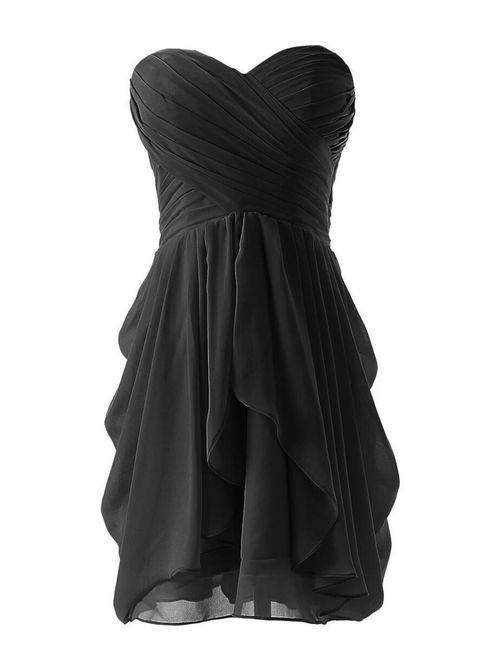 Elegantna haljina s volanima bez naramenica - 3 boje 1