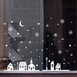 Karácsonyi matrica ablak üvegre