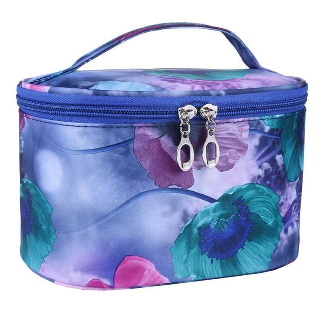 Kozmetična torbica s cvetličnim potiskom 1