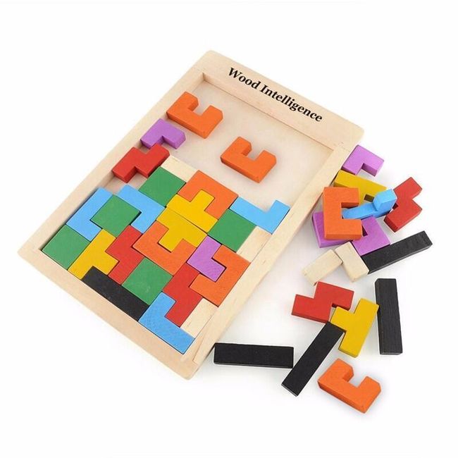 Puzzle de lemn pentru copii - joc constructiv 1