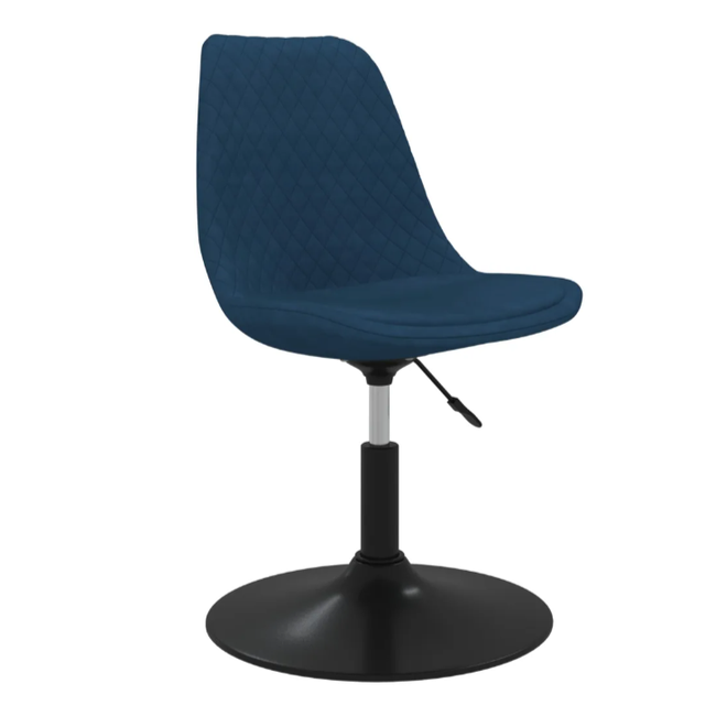 Obrotowe krzesła do jadalni 2 szt. niebieski aksamit ZO_338370-A 1
