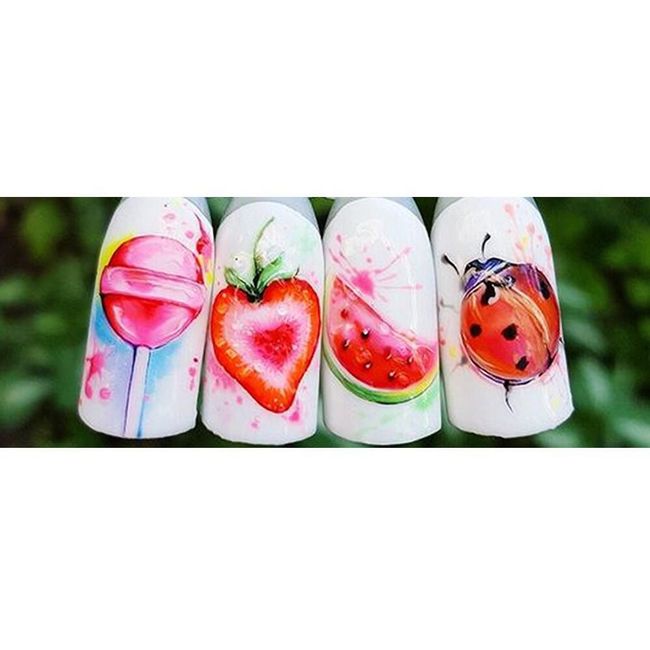 Стикери за нокти с мотиви на плодове 1