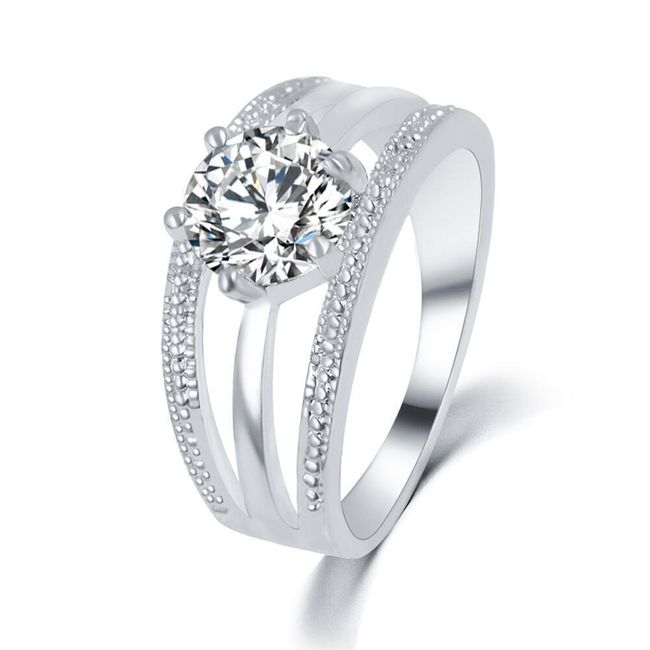 Ženski prsten sa karakterističnim kamenčićima- 2 boje 1
