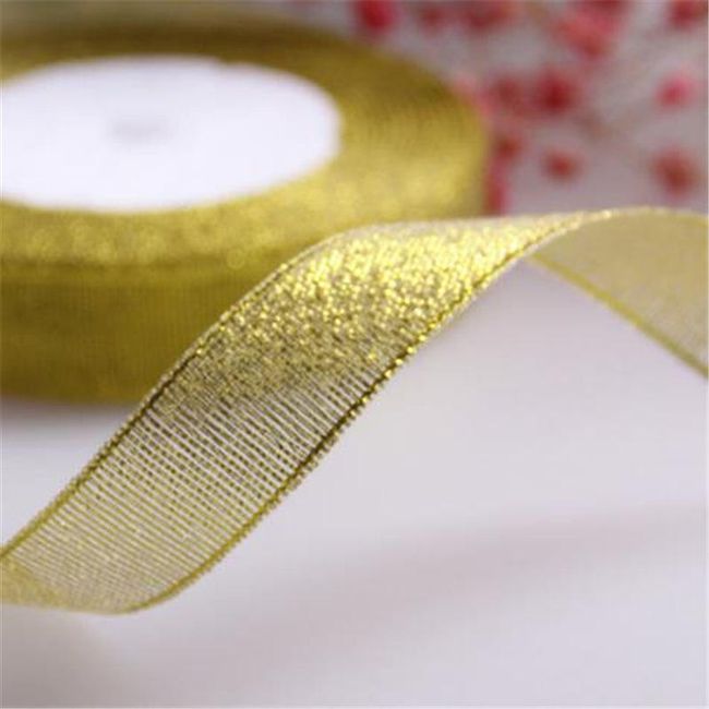 Декоративна панделка - златна и сребърна 1