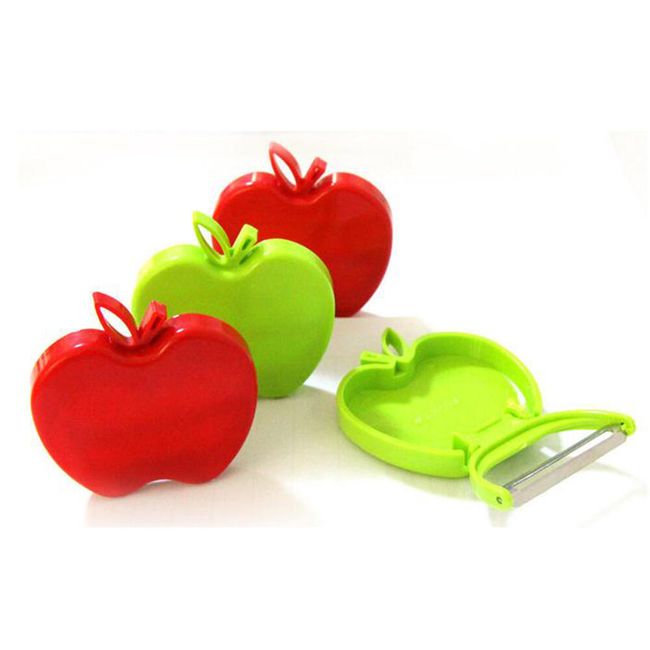 Skládací škrabka na zeleninu ve tvaru jablka 1