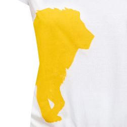 Тениска с ръчно изрисуван лъв зад ъгъла