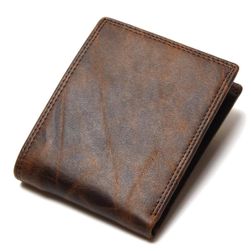 Pánská peněženka z PU kůže s transparentním kapsičkou - hnědá barva
