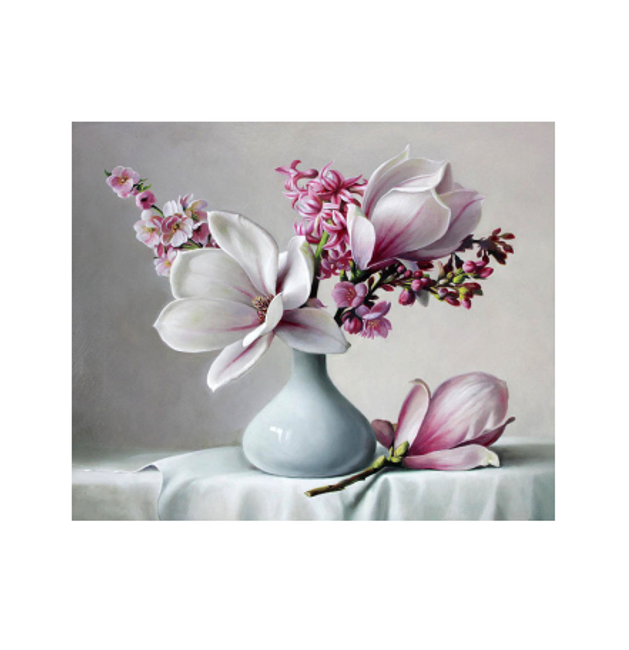 Magnolia - malowanie numerami 1