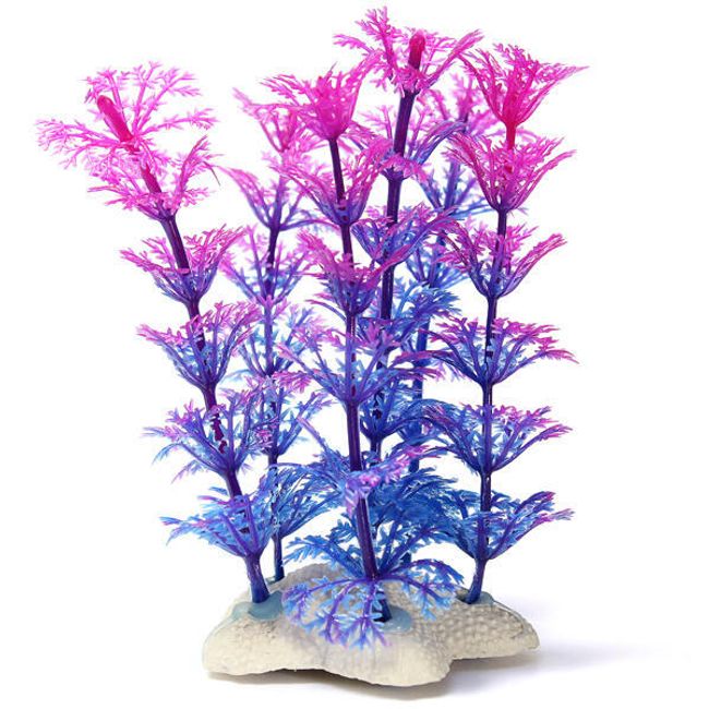 Dekorace do akvária - fialová rostlina 1