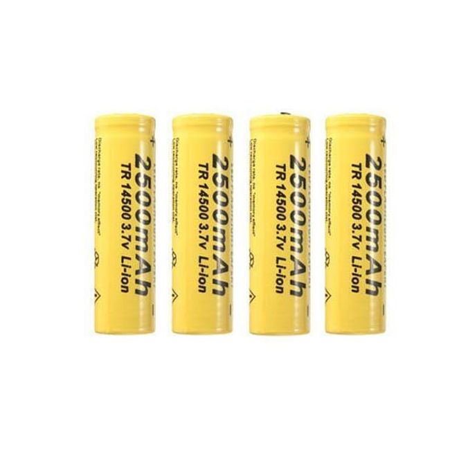 4 ks nabíjecích baterií 14500 - 2500 mAh 1