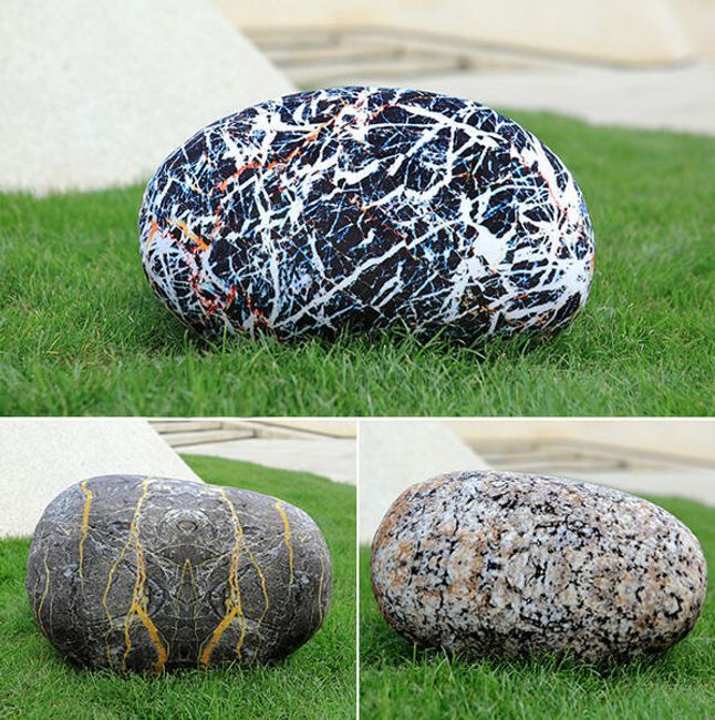 Poduszka 3D w kształcie kamienia - 3 warianty 1