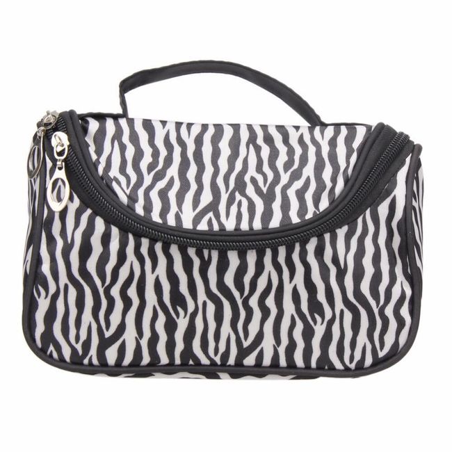 Zebra stílusú kozmetikai táska 1