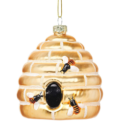 Vánoční ozdoba, včelí úl se včelkami ZO_160039
