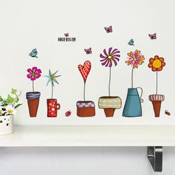 Samolepky na zeď ve formě květináčků