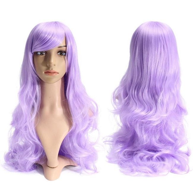 Ženska lasulja v vijolični barvi 1